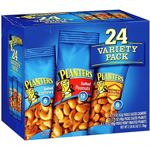 Planters Variety Pack Peanuts & Cashews 1.75 Oz / 24 Count