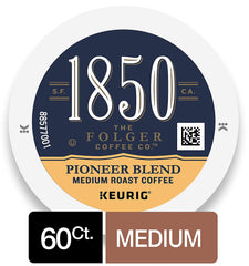 1850 Pioneer Blend, Medium Roast Coffee, K-Cup Pods for Keurig Brewers, 10 Count