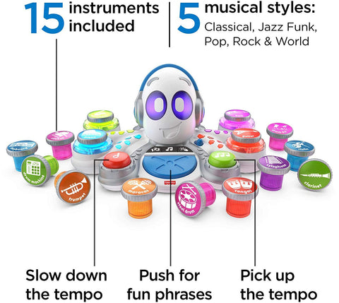 Fisher-Price Think & Learn Rocktopus, Musical Toy for Preschoolers, Multicolor